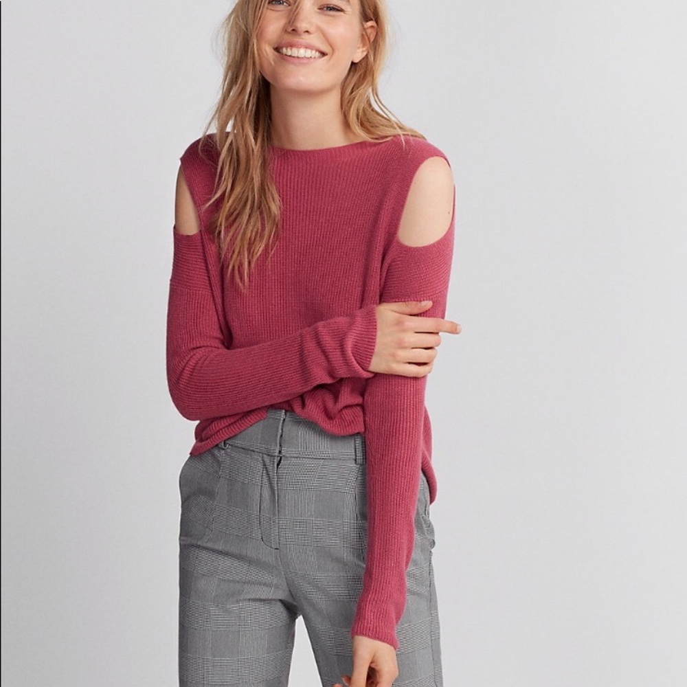 Express cold shoulder sweater